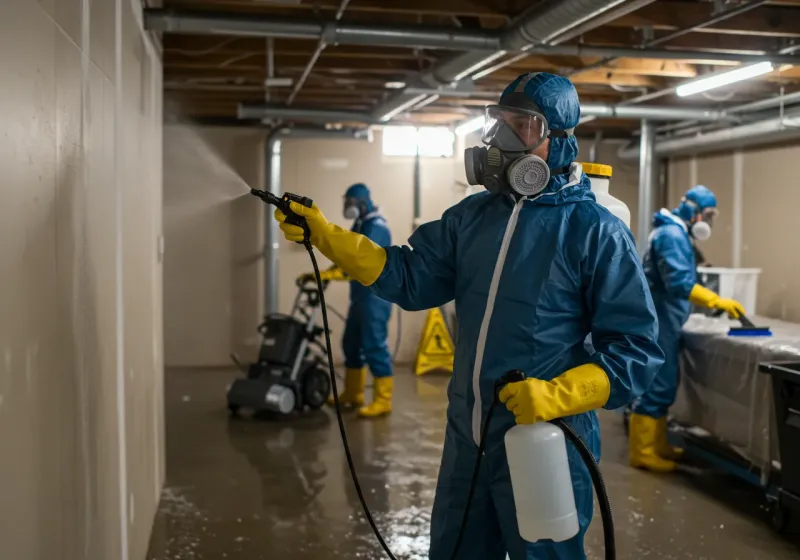 Basement Sanitization and Antimicrobial Treatment process in Hampden, ME